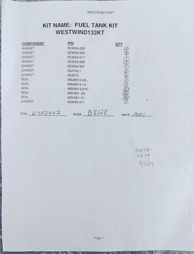 Equipment List