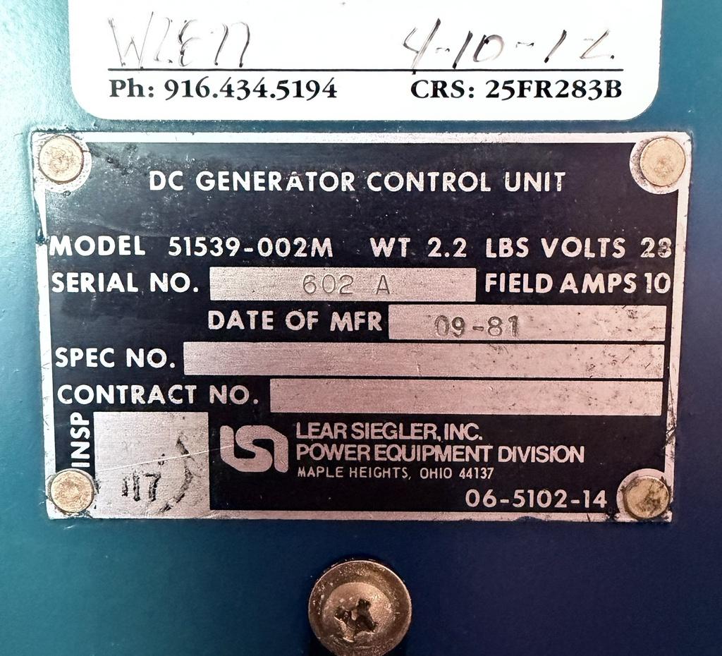 Data Plate