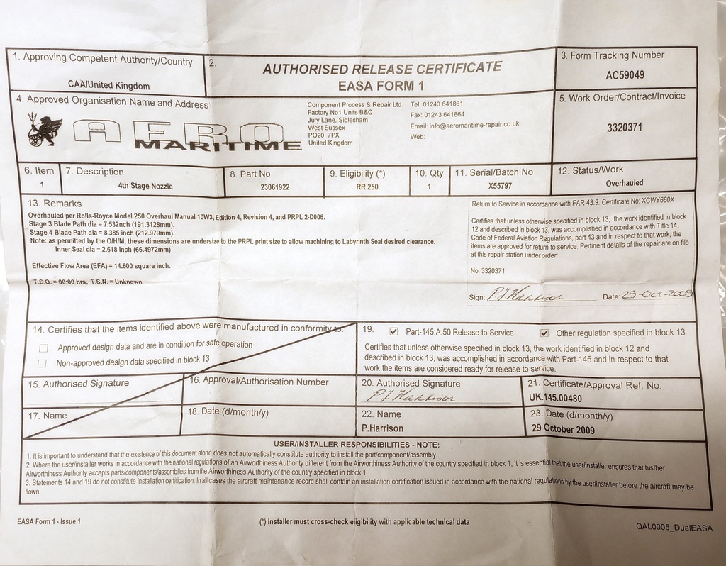 EASA Form 1