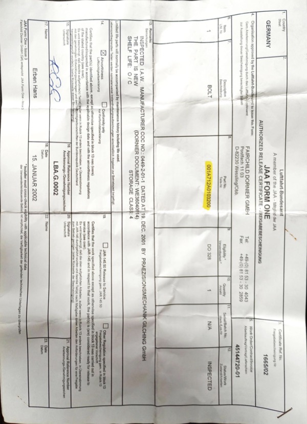 Form 1 Inspected