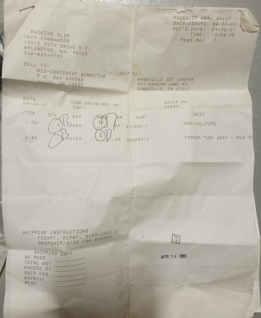 Packing Slip