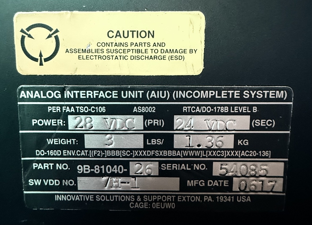 Data Plate