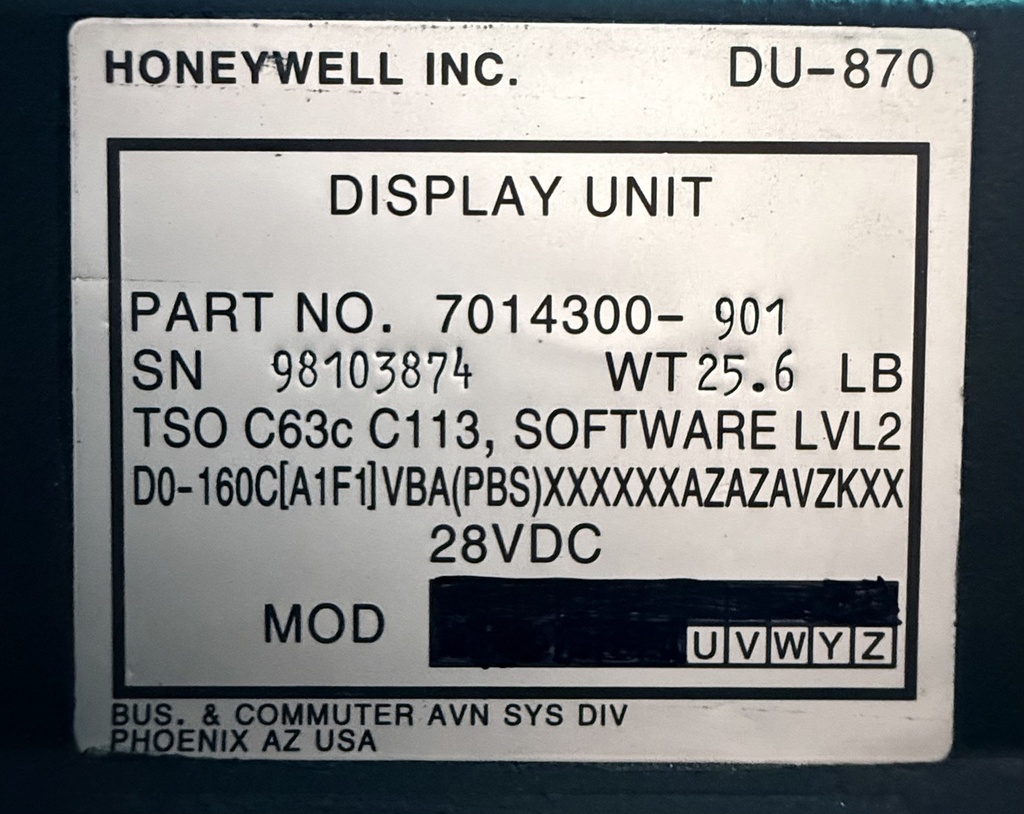 Data Plate
