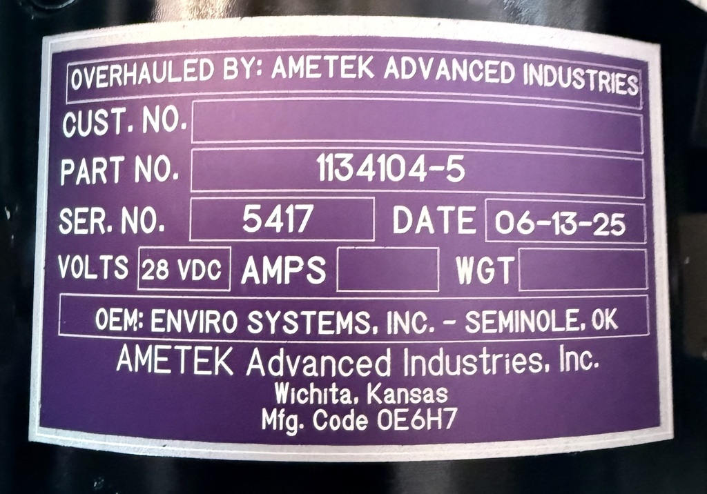 Data Plate